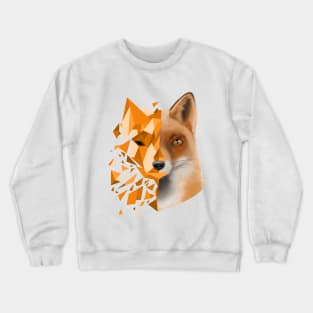 orange shattered fox Crewneck Sweatshirt